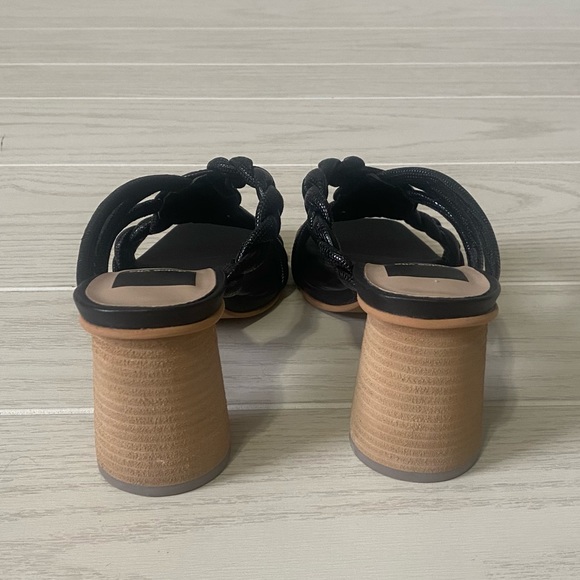 Dolce Vita Pipin black embossed leather block heels - Picture 3 of 5